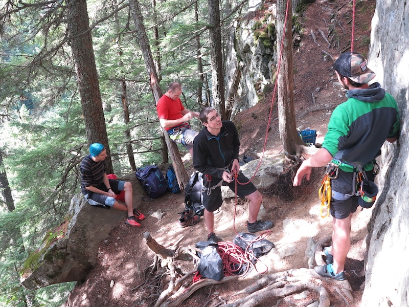 Group Leader Darragh facilitating a climbing day out in Squamish