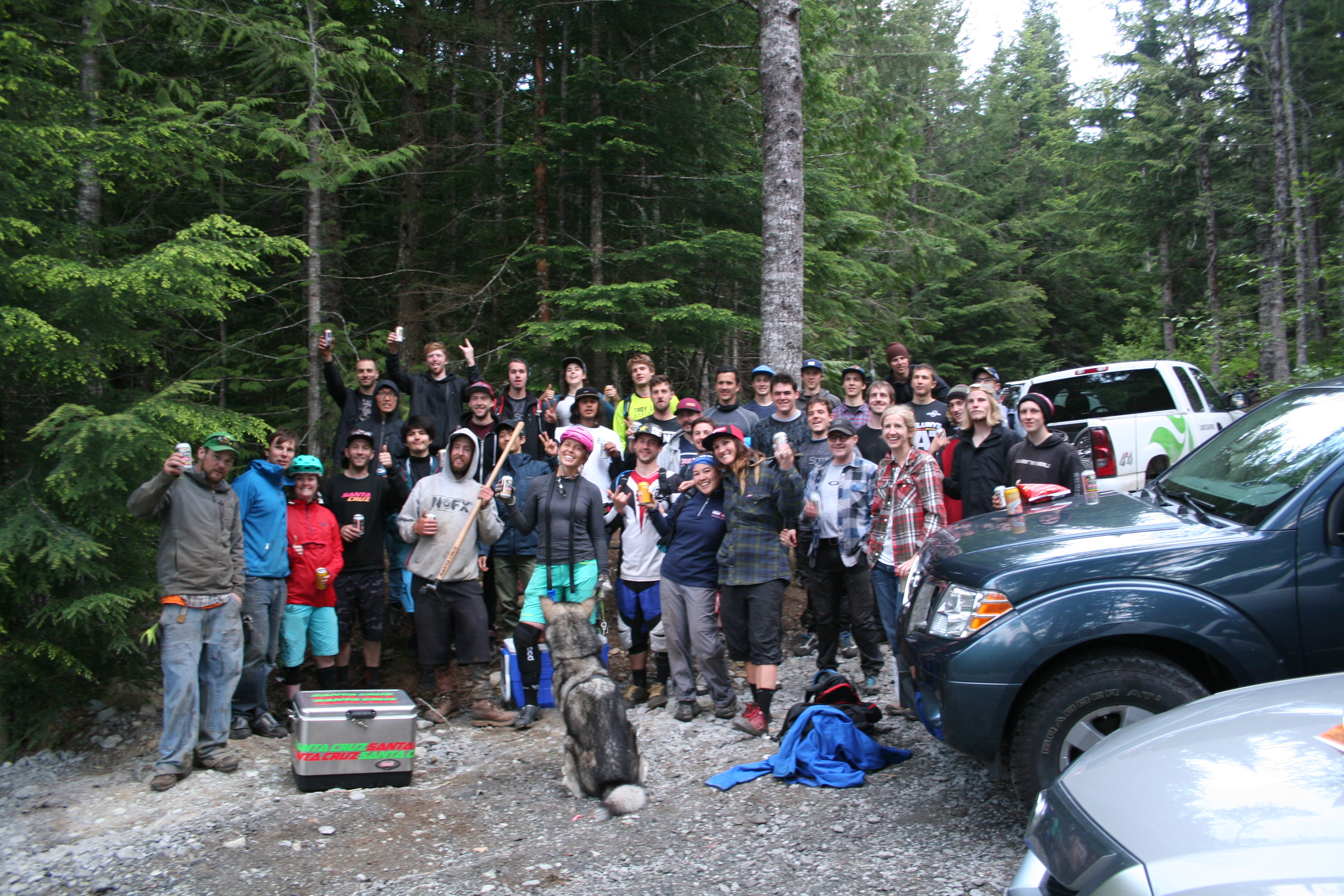 Group photo of all the WORCA volunteers and a few beers. Good times!