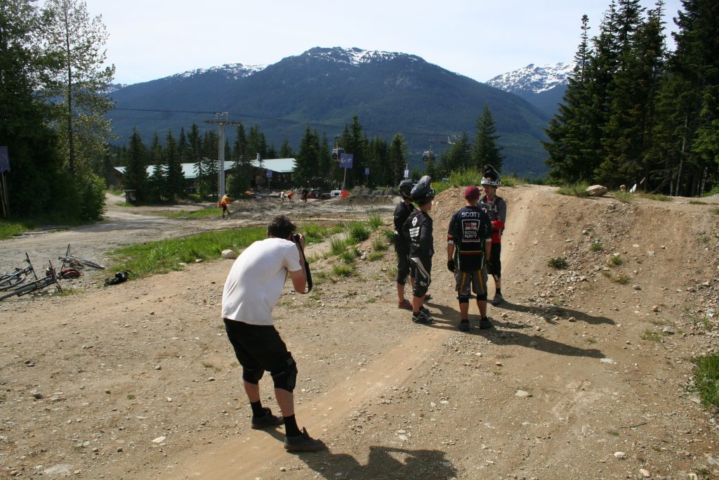 Josh taking some snaps at the Gentle Giant during the Bike Park Academy